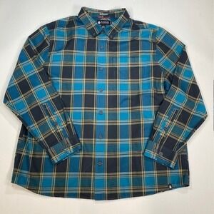 Alaskan Hardgear Duluth Trading Plaid Flannel Shirt Mens 2XL Untucked Slim Fit